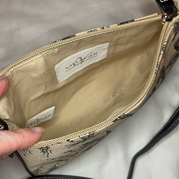 Liz Claiborne- Black Botanical Design Purse - Picture 3 of 3